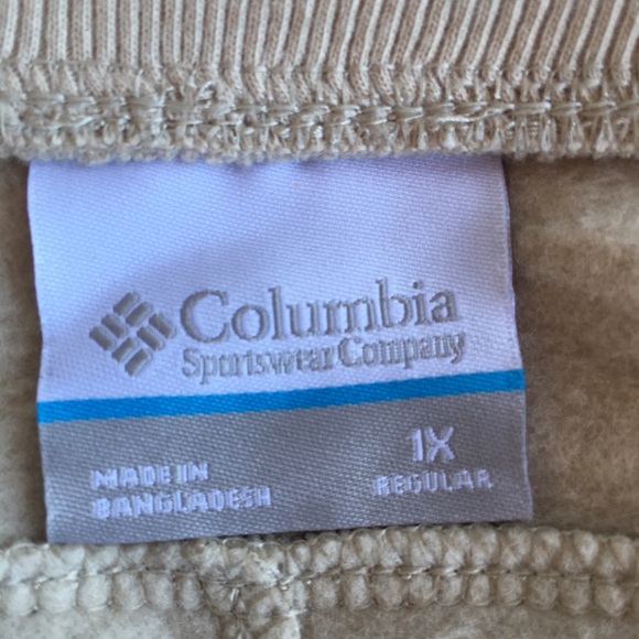 Columbia Taupe Logo Fleece Jogger NWT - Picture 8 of 10